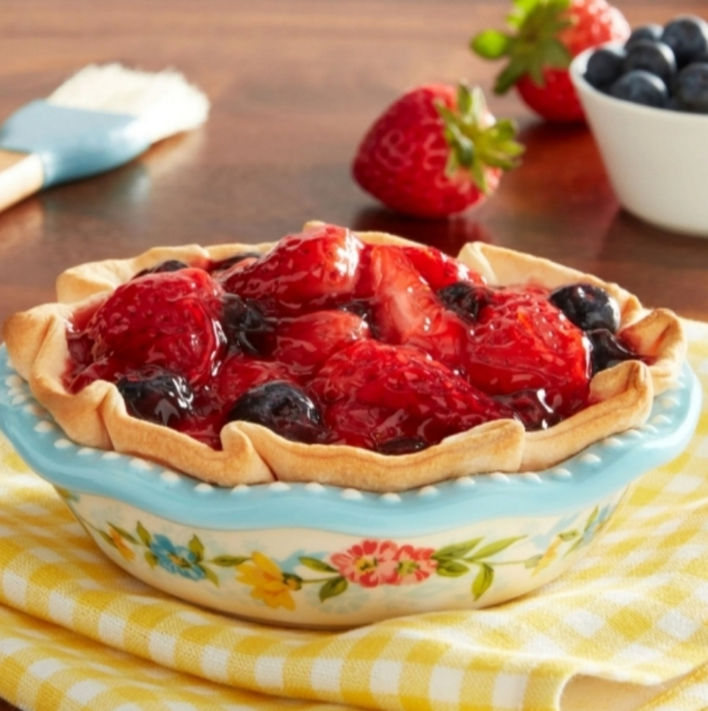 New Pioneer Woman Sweet Rose Mini Pie Pan - Picture 3 of 3